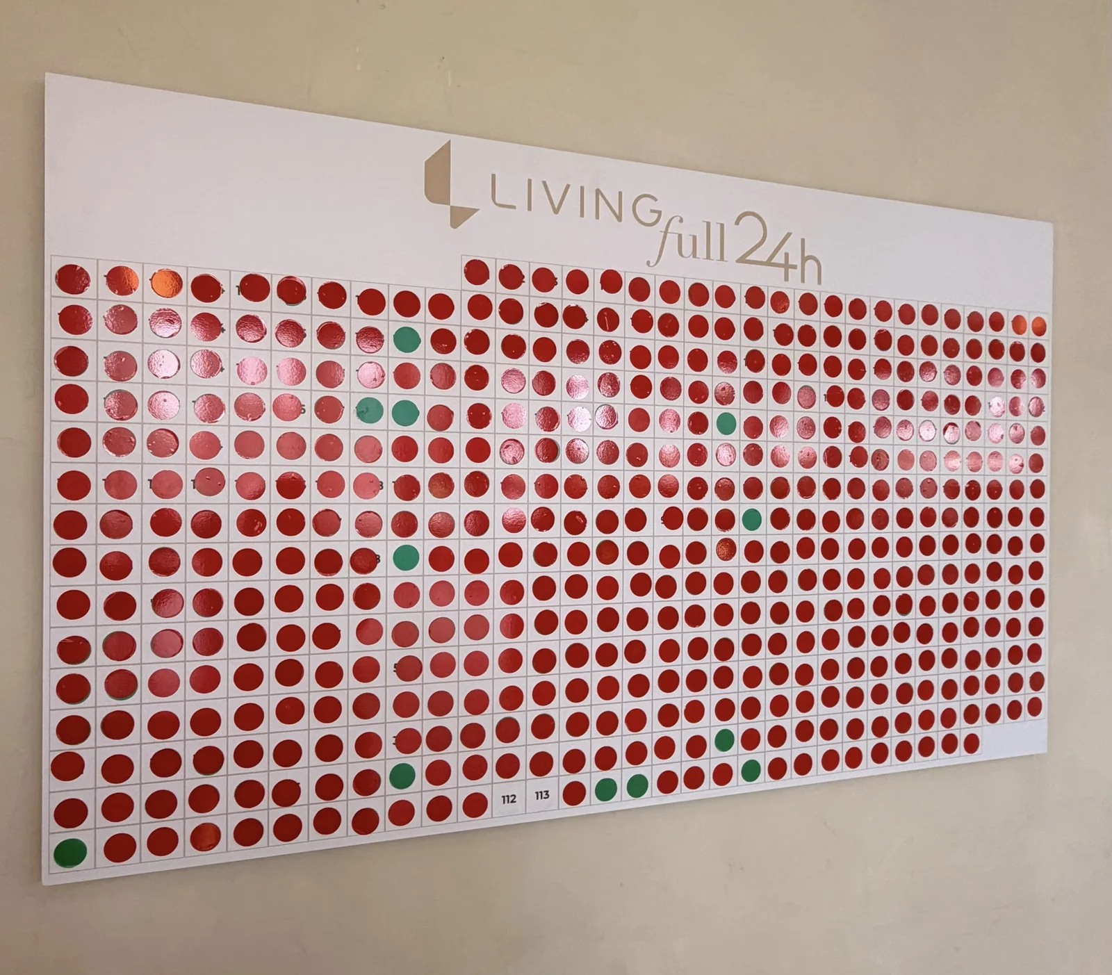 Registro do quadro de vendas do Living Full 24h